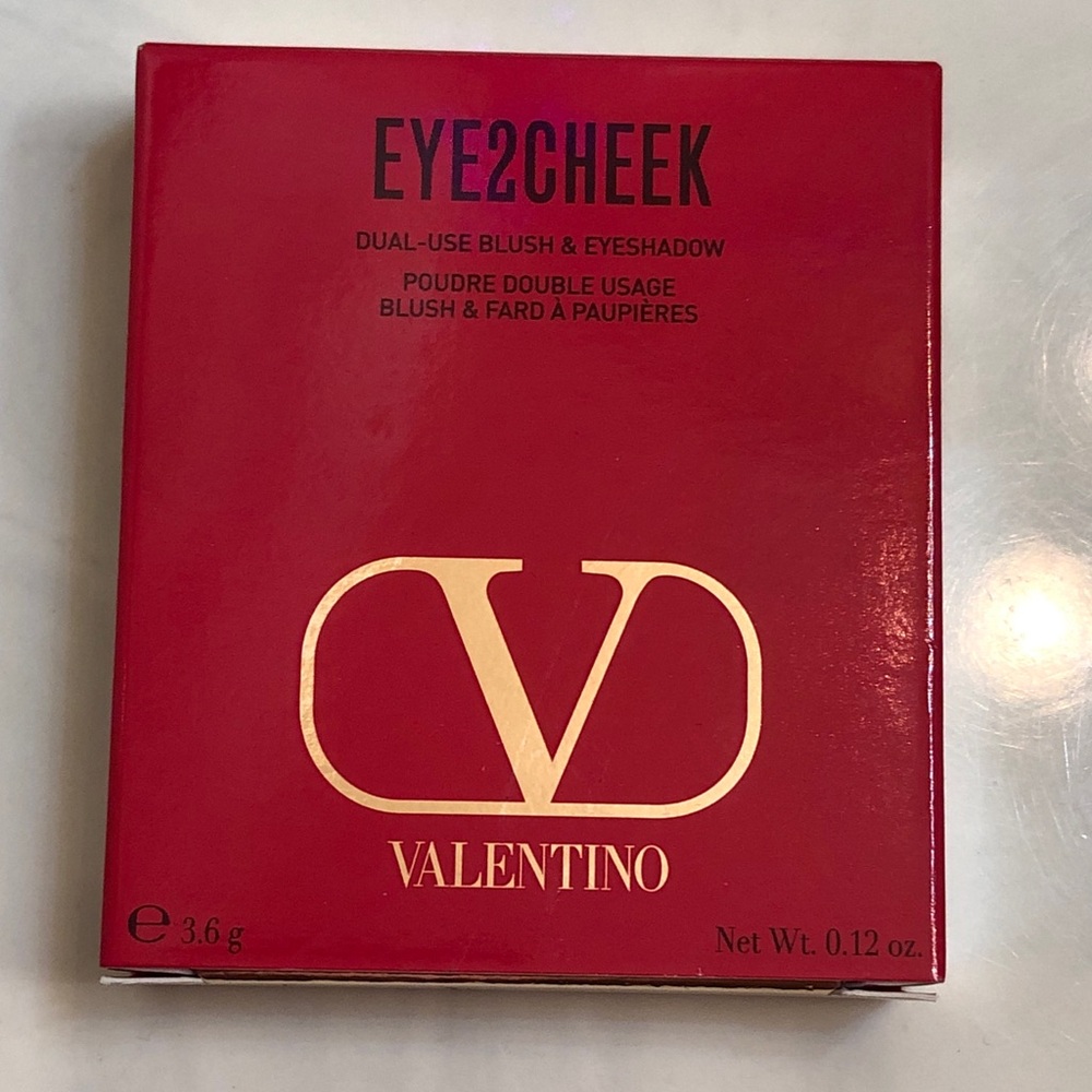 Valentino EYE2CHEEK Dual-Use Blush & Eyeshadow Shade 08 Roman Sky + Brush NIB